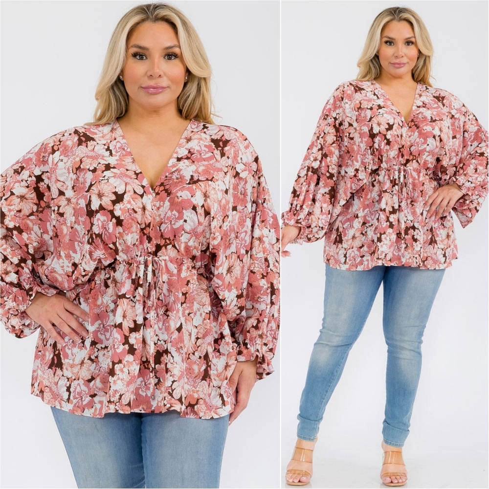 Plus Size Floral Flirt Blouse